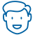 iconos_hombre sonrisa azul